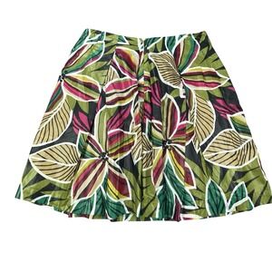 Worthington Hawaiian Skirt Floral Print Size 12 Shimmer Sheer Lining Beach Flowy